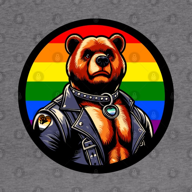 Gay Pride Leather Bear by Ghost on Toast